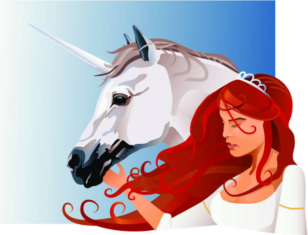 Unicorn Princess vector art illustration