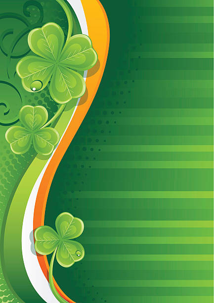 shamrock - irish culture st patricks day backgrounds clover stock-grafiken, -clipart, -cartoons und -symbole