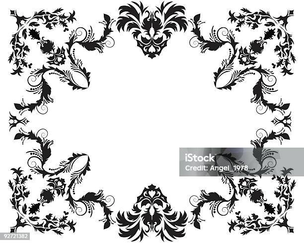 Floral Frame Stock Illustration - Download Image Now - Abstract, Antique, Art