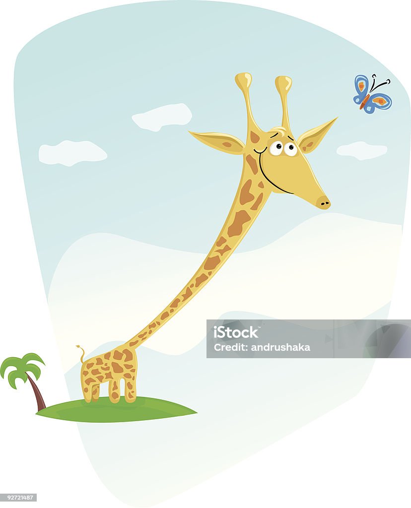 giraffa - arte vettoriale royalty-free di Affettuoso