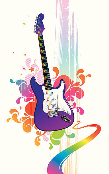ilustrações de stock, clip art, desenhos animados e ícones de engraçado guitarra - accords