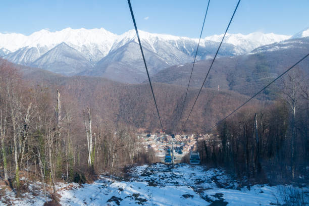 istock funicular railway cable car ski resort 927215098