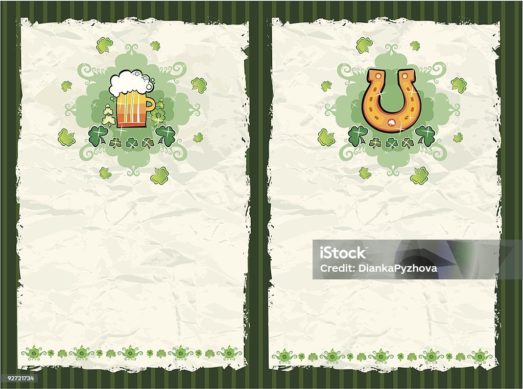 St. Patrick's Day strukturierte Hintergründe - Lizenzfrei Bier Vektorgrafik