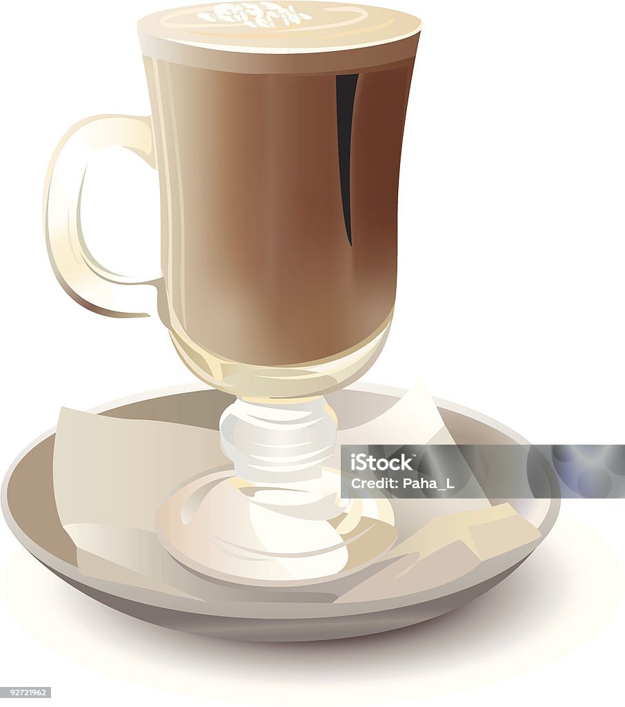 cappuchino in Glas - Lizenzfrei Beige Vektorgrafik