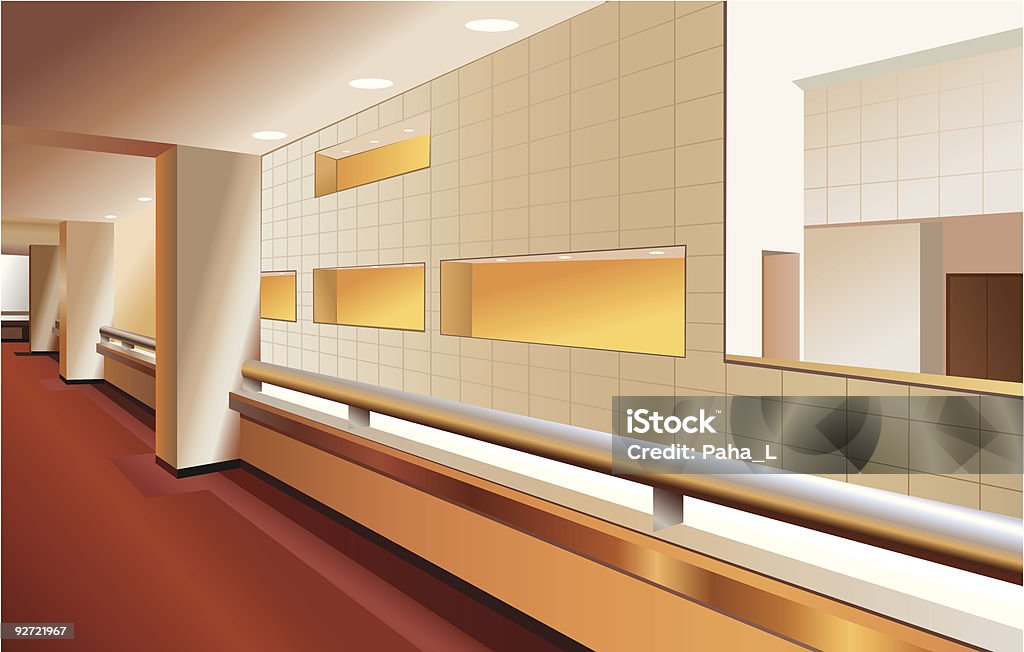 lobby interior moderno - Royalty-free Arquitetura arte vetorial