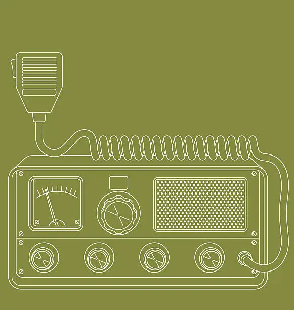 Vector illustration of Retro CB radio