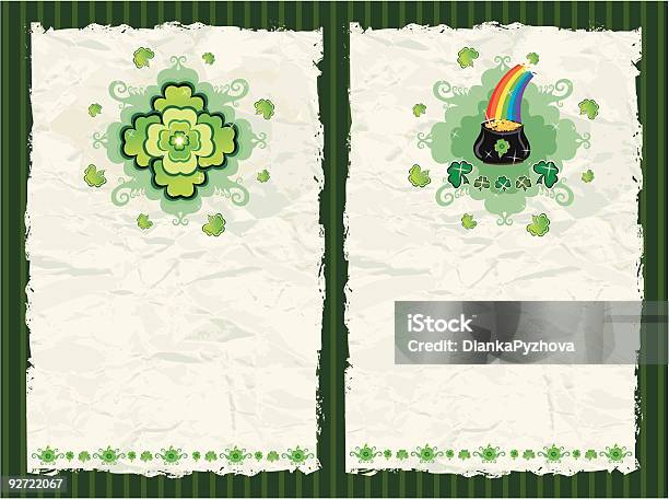 Vetores de St Patricks Day Com Texturizado e mais imagens de Dia de São Patrício - Dia de São Patrício, Plano de Fundo, Arco-íris