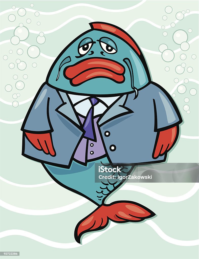 大魚のビジネスマン - ひらめきのロイヤリティフリーベクトルアート