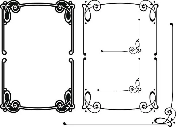 Vector illustration of Vector Art Nouveau Scroll Design