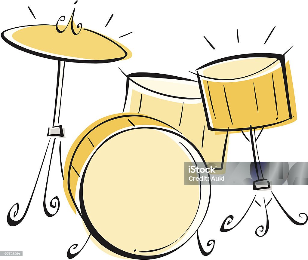 Conjunto de Tambor - Vetor de Bateria royalty-free