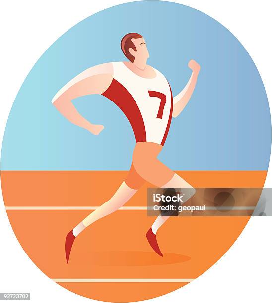 Track And Field Athlete 경쟁에 대한 스톡 벡터 아트 및 기타 이미지 - 경쟁, 남자, 남자 트랙