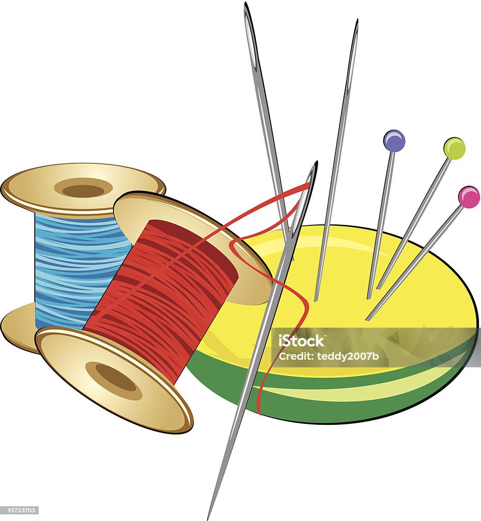 設定を縫うと刺しゅう - イラストレーションのロイヤリティフリーベクトルアート