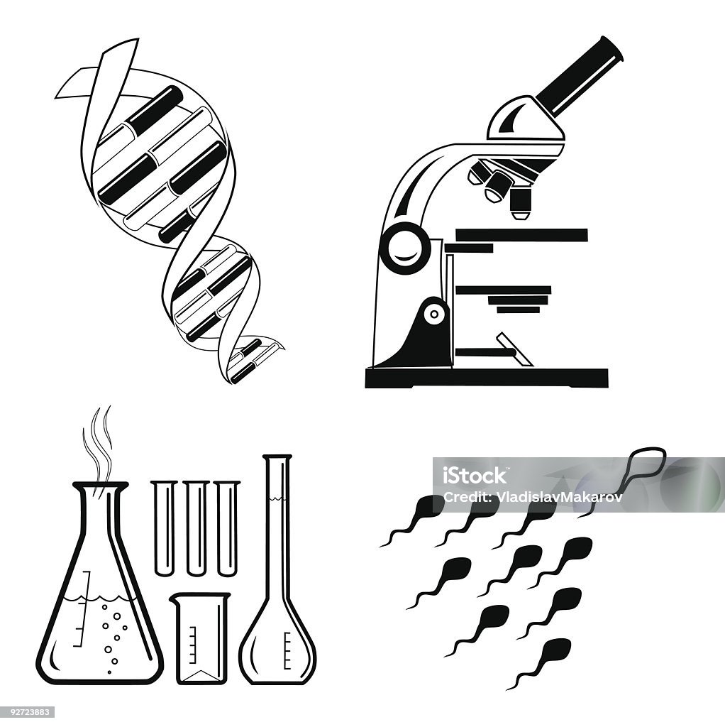 Ícones de médicos - Royalty-free ADN arte vetorial