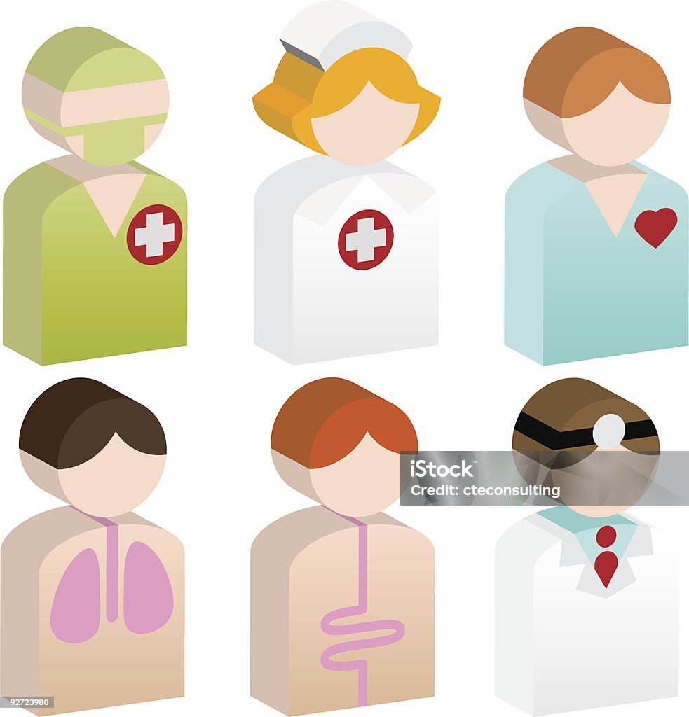 Pracowników służby zdrowia - Grafika wektorowa royalty-free (Grafika komputerowa)