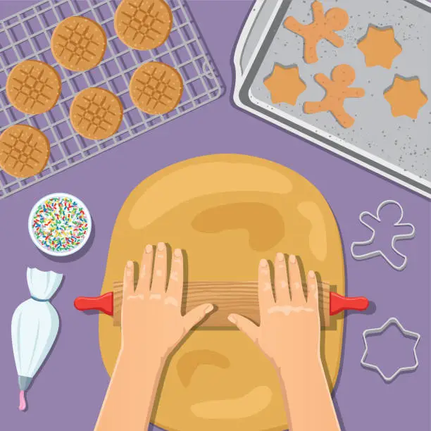 Vector illustration of Cooking and Baking From Above