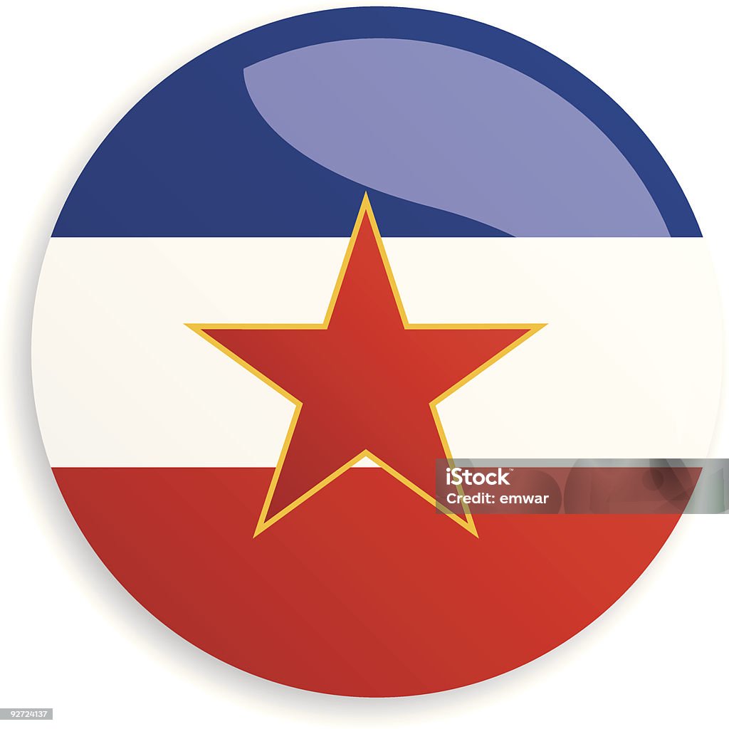 Yugoslavias flag Flag Socialist Federal Republic of Yugoslavia Color Image stock vector