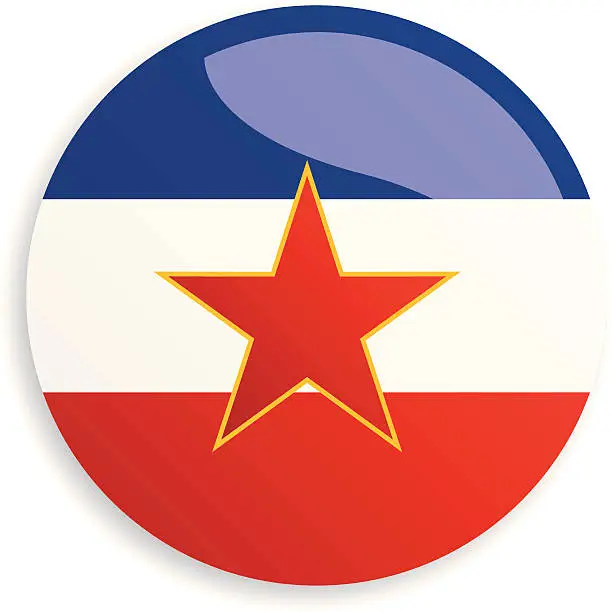 Vector illustration of Yugoslavias flag