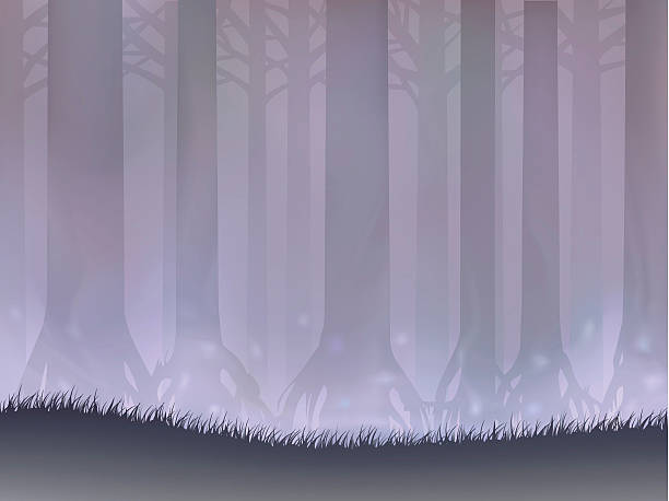 Bog forest vector art illustration