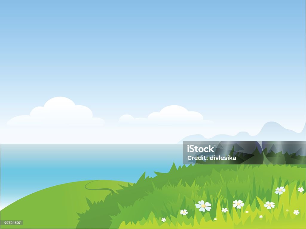 Summer landscape  Hill stock vector