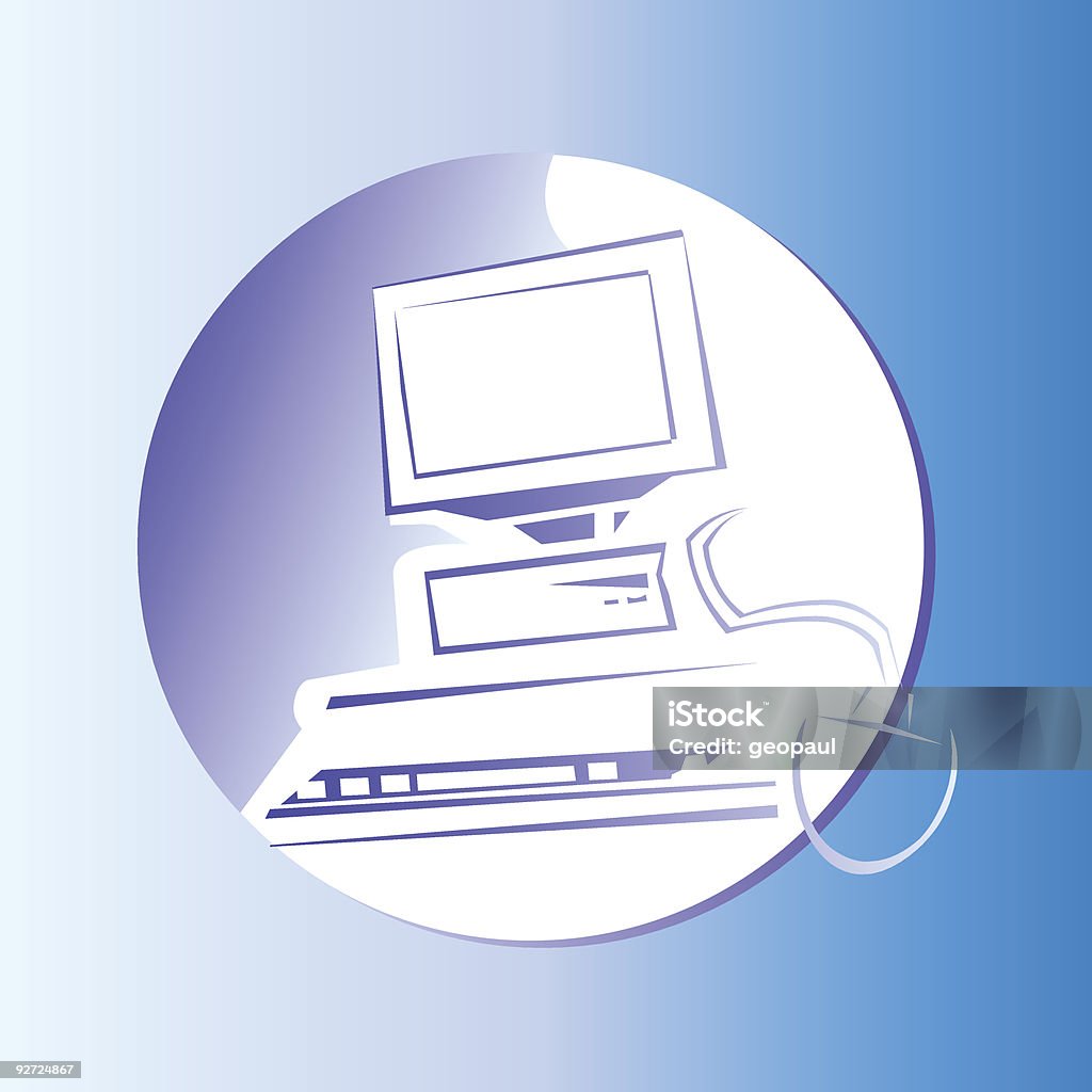 Computer Vector Stock Illustration - Download Image Now - Art, CPU ...