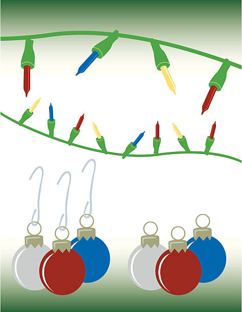 Christmas Ornaments vector art illustration
