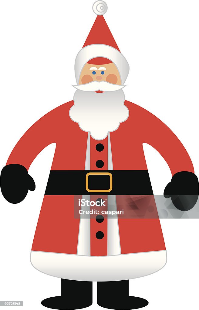 Santa con fodera di pelliccia cappotto - arte vettoriale royalty-free di Assistenza