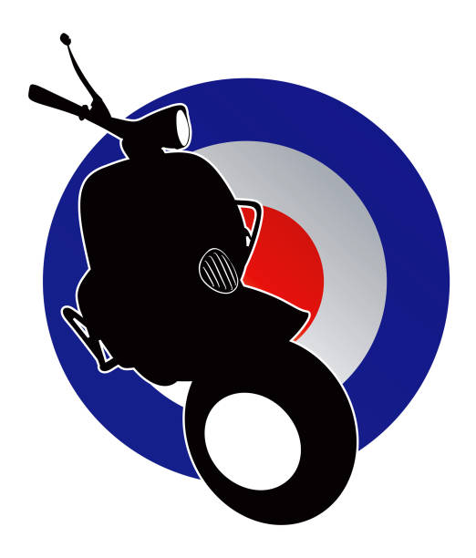 lambretta und mod ziel - mod stock-grafiken, -clipart, -cartoons und -symbole