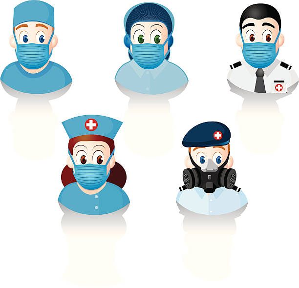 Health Care Professionals / Flu Fighter vector art illustration