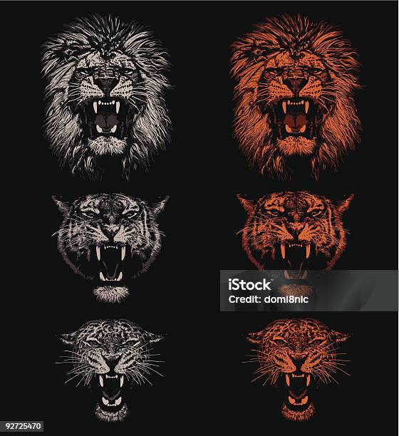Big Cats Stock Illustration - Download Image Now - Lion - Feline, Leopard, Tiger