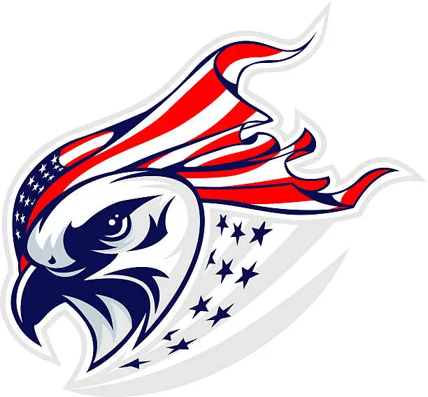 Vector illustration of Eagle Patriot