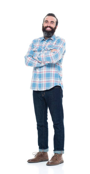 istock Hipster man with a blue shirt 927257270