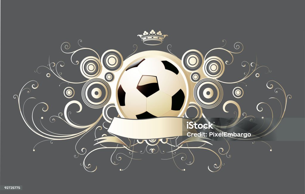 Emblema de fútbol - arte vectorial de Actividad libre de derechos