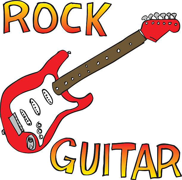 ロックギター（ベクトルイラスト - rock&roll点のイラスト素材／クリップアート素材／マンガ素材／アイコン素材