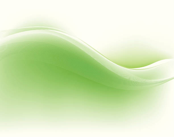 Green wave vector art illustration