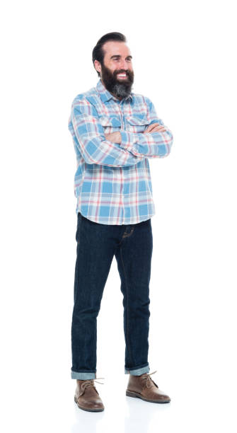 istock Hipster man with a blue shirt 927257924