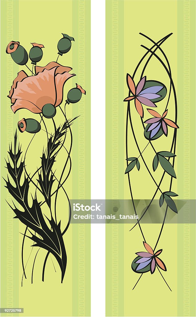 Motif fleuri - clipart vectoriel de Art nouveau libre de droits