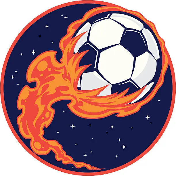 Vector illustration of Soccer Comet