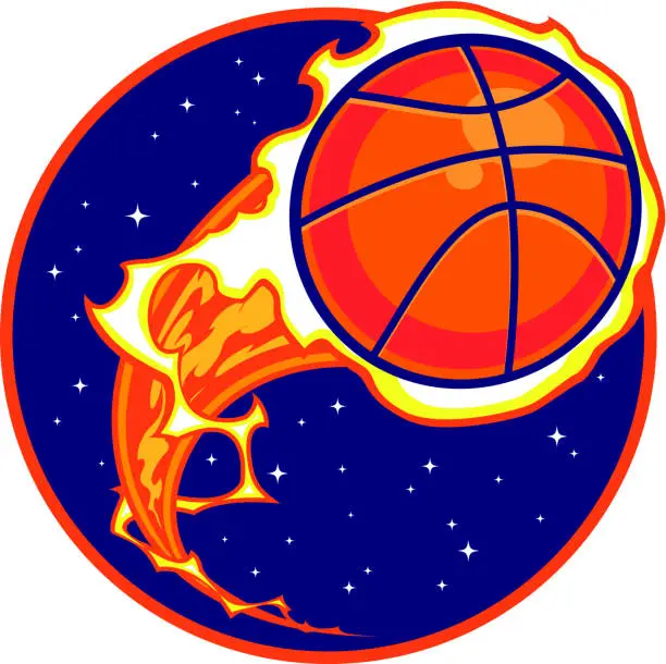 Vector illustration of Electric Shock Baskeball Comet