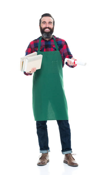 istock Man in part time job with books and a diploma 927264144
