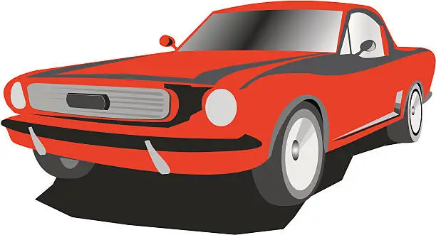 Vector illustration of mustang