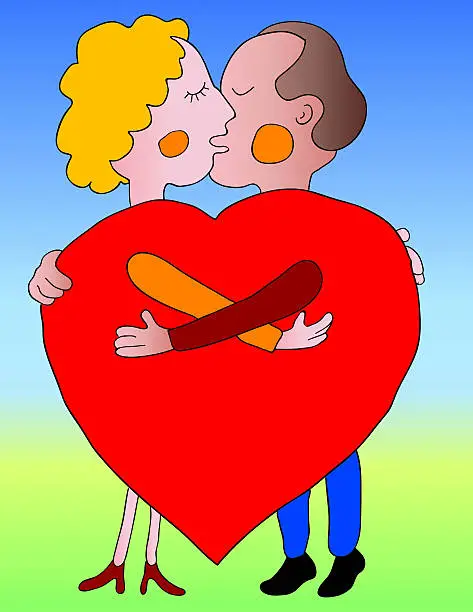 Vector illustration of love hart