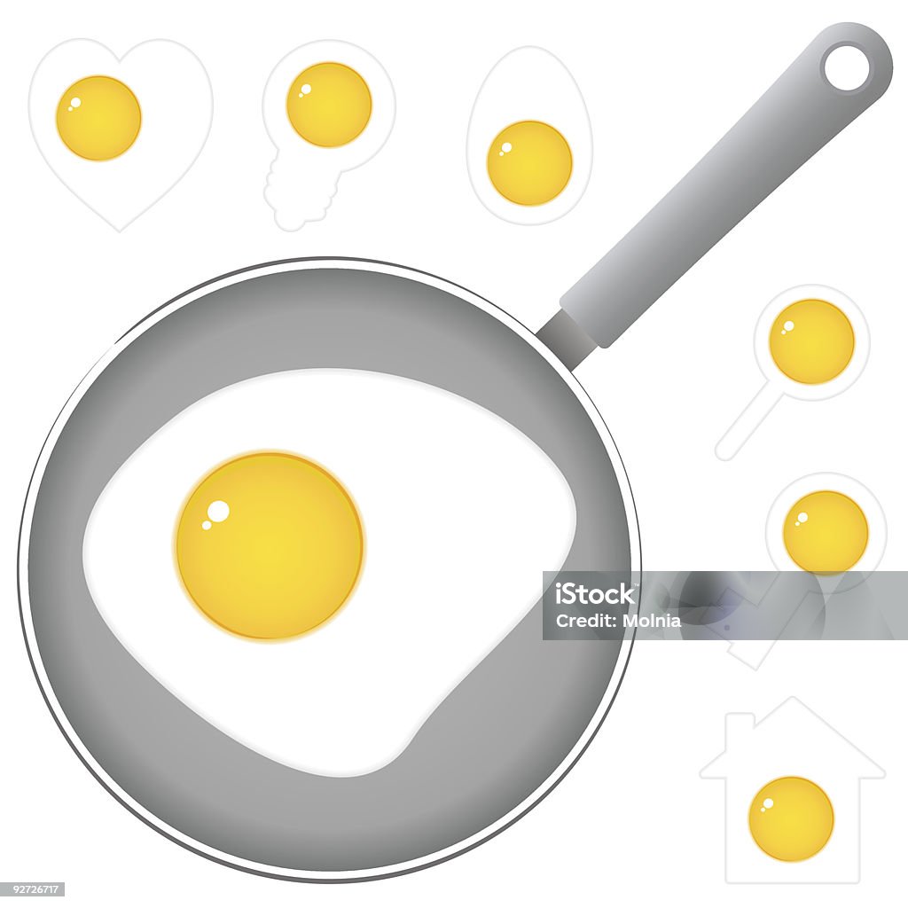 달걀 프라이 - 로열티 프리 0명 벡터 아트