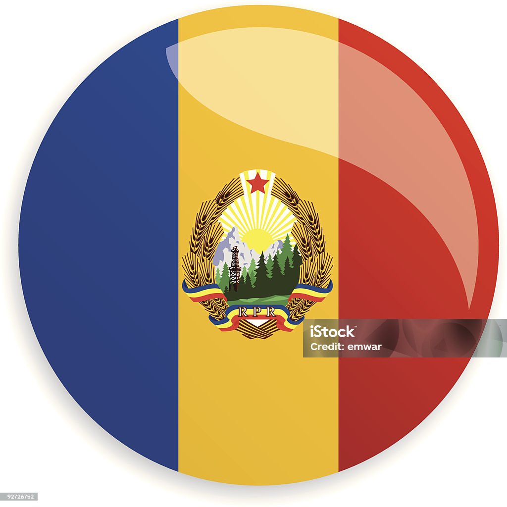 Drapeau de la Roumanie (1947-1990 - clipart vectoriel de Armoiries libre de droits