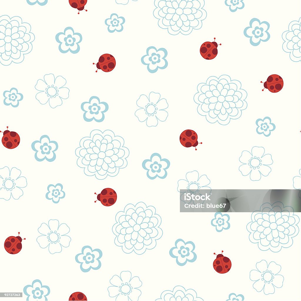 Ladybug Repeat Pattern Ladybugs Seamless Repeat Pattern Vector Stock Illustration - Download ...