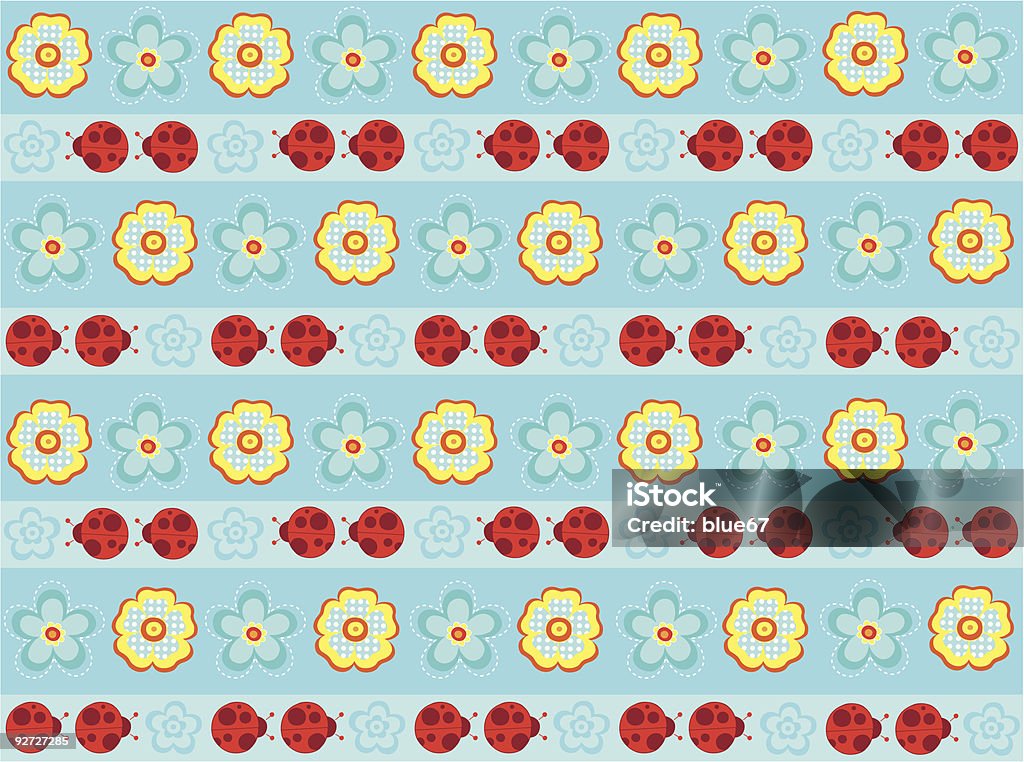 Ladybug Repeat Pattern Ladybug Stripe Seamless Repeat Pattern Vector Stock Illustration ...