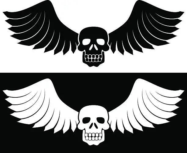 Vector illustration of Skull Wings