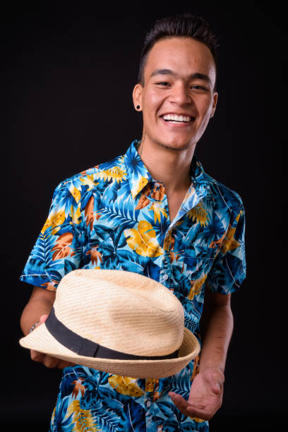 istock Young handsome Indian tourist man ready for vacation against black background 927277622