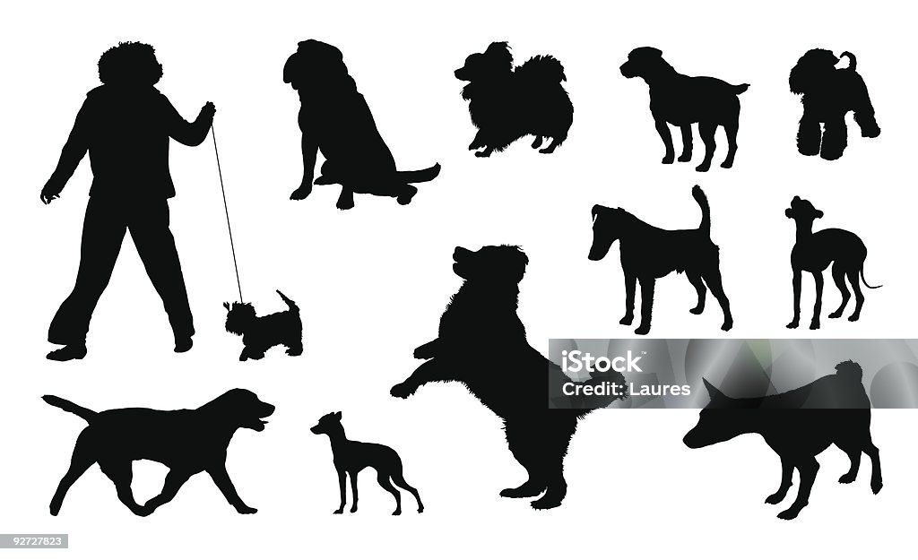 Hund Silhouette - Lizenzfrei Kontur Vektorgrafik