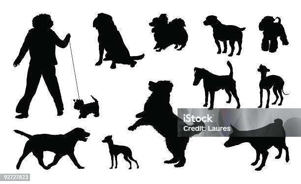 Silhouette De Chien Vecteurs libres de droits et plus d'images vectorielles de Silhouette - Contre-jour - Silhouette - Contre-jour, Terrier du Yorkshire, Chien