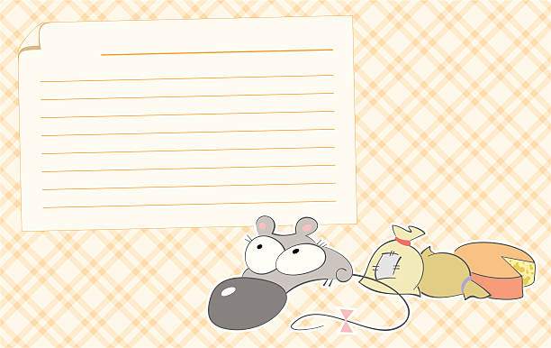 mouse recipes vector art illustration